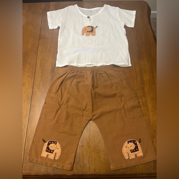 Boys Size 5 Hand Made Thai Shirt and Short Set - Picture 2 of 8